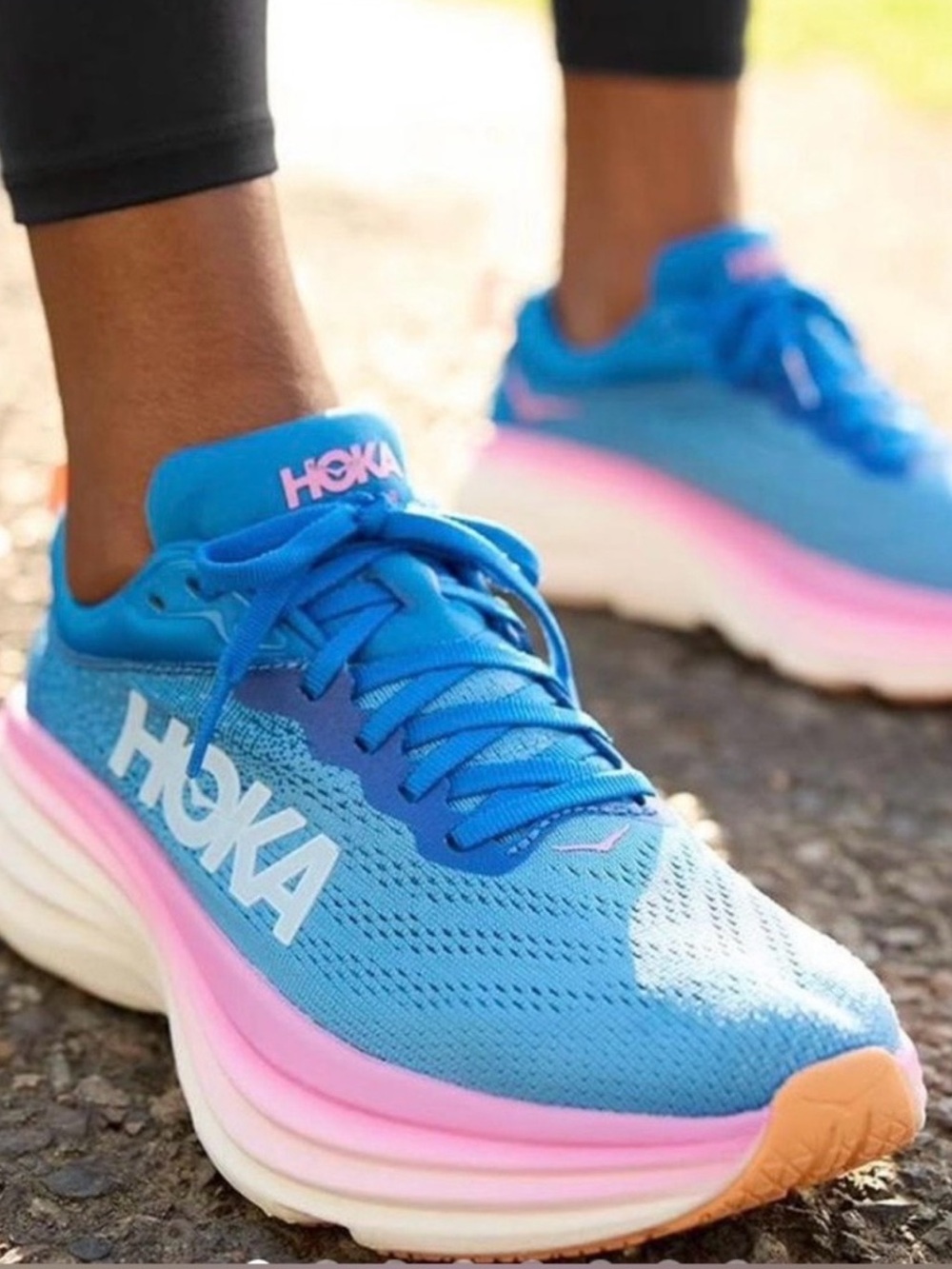 Hoka Bondi 8 Running Shoes Coastal Sky All Aboard Limited Edition Women’s Sz 10